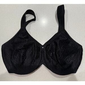Wacoal Jacquard Full Coverage Underwire Bra in Black 34DDD